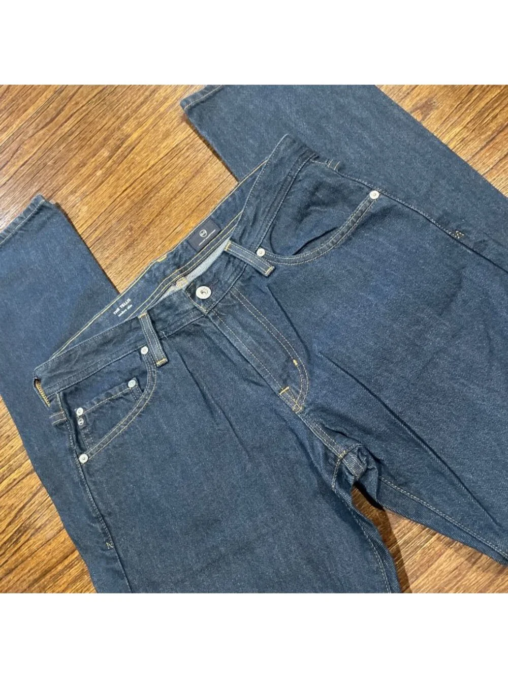 AG Tellis Modern Slim Jean Mens 31x33.5 Dark Wash Indigo Denim Minimalist Casual
